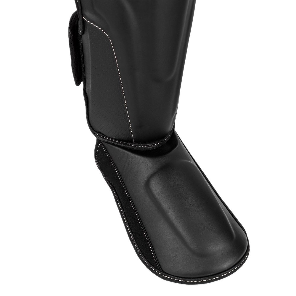 VETLE Premium Leather Shin Instep Guards – Heavy Duty Protection for Muay Thai, MMA, Kickboxing, and Sparring (Pair) - Image 2