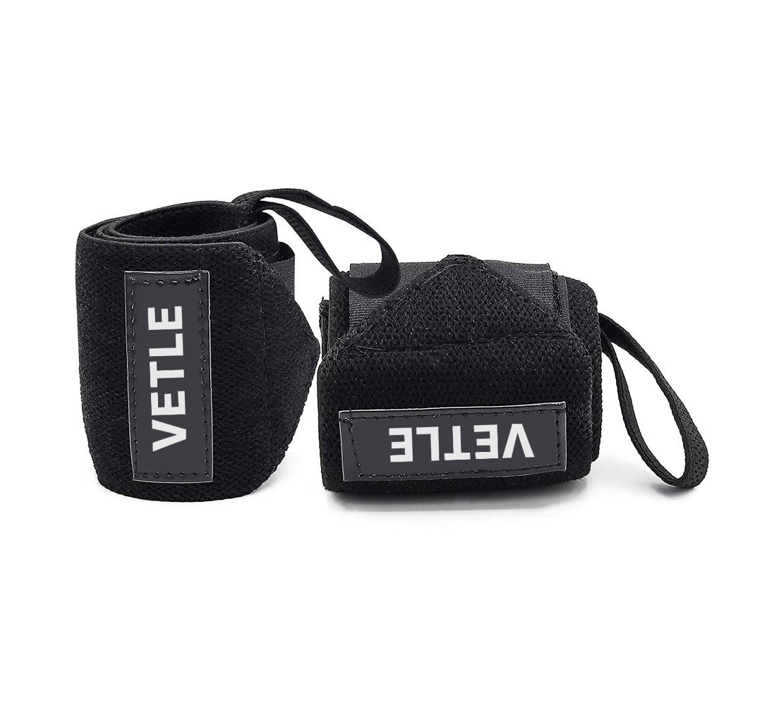 VETLE Flexible Nylon Wrist Wraps – Heavy Duty Strength Training Support for CrossFit, Weightlifting, and Calisthenics (Pair) - Image 2